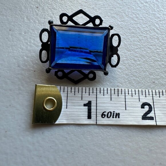 Cameo and Colored Rhinestone Lapel Scarf Hat Pins Set of 4 Retro Glam Brooches - Picture 6 of 11